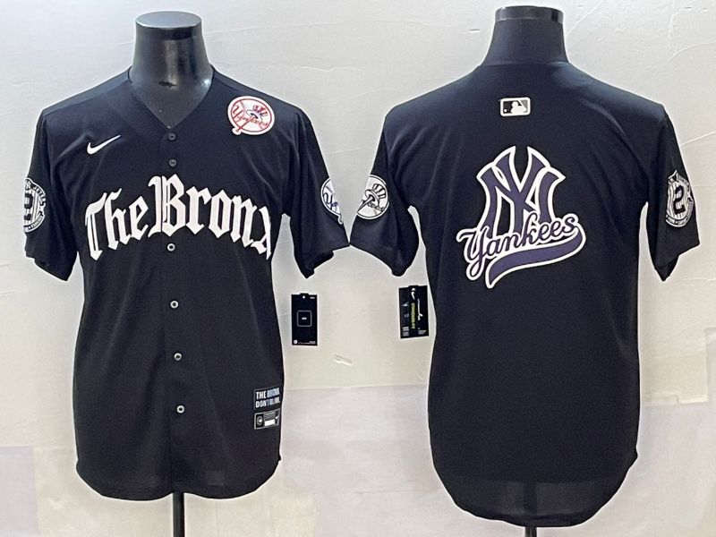 Men 2025 New York Yankees Blank Black Five generations Joint Name Nike MLB Jersey style 12